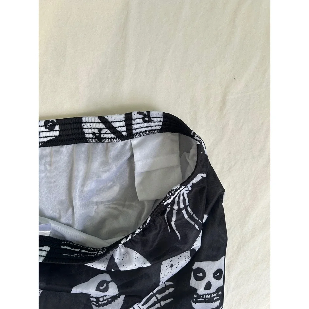 Rogue American Apparel RAA Skull Skeleton Training Shorts Mens XXL Black White